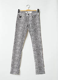 Pantalon slim broderie rivets taille normale noir APRIL 77 femme