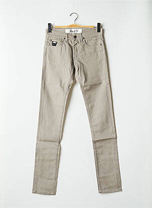 Jeans coupe slim broderie rivets taille normale gris APRIL 77 femme