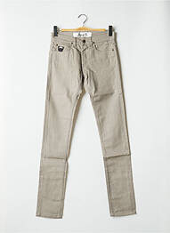 Jeans coupe slim broderie rivets taille normale gris APRIL 77 femme