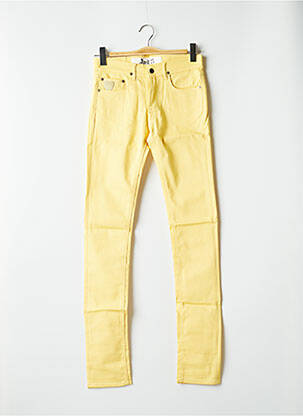 Jeans coupe slim broderie rivets taille normale jaune APRIL 77 femme