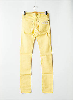 Jeans coupe slim broderie rivets taille normale jaune APRIL 77 femme