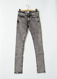 Jeans coupe slim broderie rivets taille normale gris APRIL 77 femme