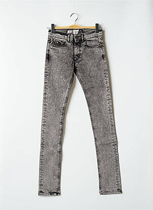 Jeans coupe slim broderie rivets taille normale gris APRIL 77 femme