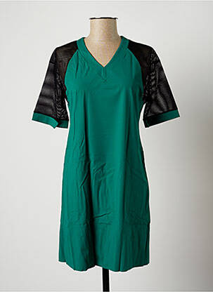 Robe mi-longue manches courtes manches courtes vert WOLFORD femme