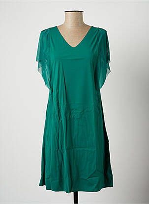 Robe mi-longue manches courtes manches courtes vert WOLFORD femme