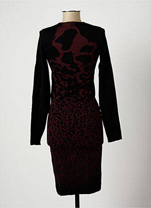 Robe mi-longue manches longues manches longues noir WOLFORD femme