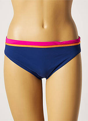 Bas de maillot de bain effet matière satinée culotte bleu BELCOR femme