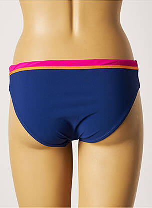Bas de maillot de bain effet matière satinée culotte bleu BELCOR femme