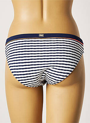 Bas de maillot de bain imprimé rayures culotte bleu CHERRY BEACH femme