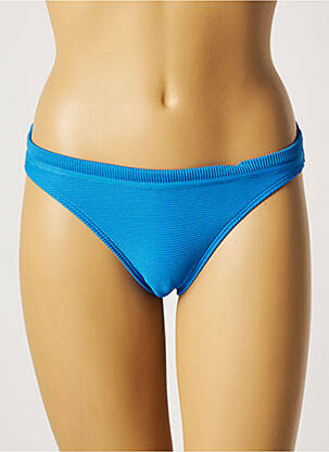 Bas de maillot de bain tissage texturé culotte bleu CHERRY BEACH femme