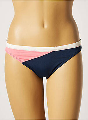 Bas de maillot de bain effet matière satinée culotte bleu VARIANCE femme