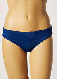 Bas de maillot de bain effet matière satinée culotte bleu LOU femme