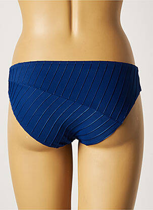 Bas de maillot de bain effet matière satinée culotte bleu LOU femme