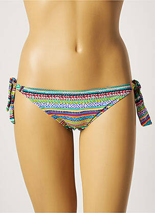 Bas de maillot de bain imprimé fantaisie culotte bleu CHERRY BEACH femme
