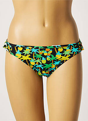 Bas de maillot de bain imprimé fantaisie culotte vert VARIANCE femme
