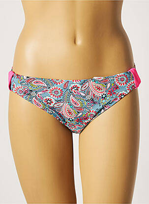 Bas de maillot de bain imprimé fantaisie culotte bleu CHERRY BEACH femme
