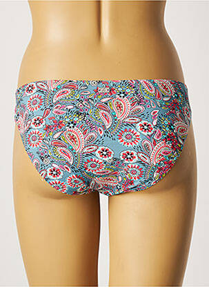 Bas de maillot de bain imprimé fantaisie culotte bleu CHERRY BEACH femme