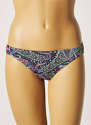 Bas de maillot de bain imprimé fantaisie culotte bleu CHERRY BEACH femme