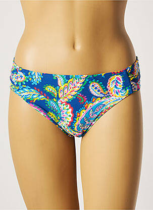 Bas de maillot de bain imprimé fleurs culotte bleu BELCOR femme