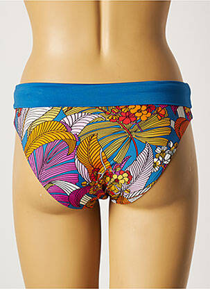 Bas de maillot de bain imprimé fleurs culotte bleu BELCOR femme