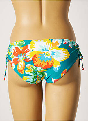 Bas de maillot de bain imprimé fleurs culotte vert BELCOR femme