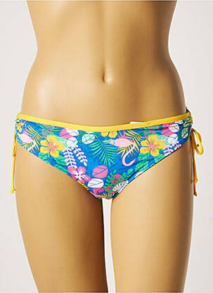Bas de maillot de bain imprimé fleurs culotte jaune CHERRY BEACH femme