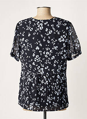 Blouse imprimé fleurs manches courtes bleu BRANDTEX femme