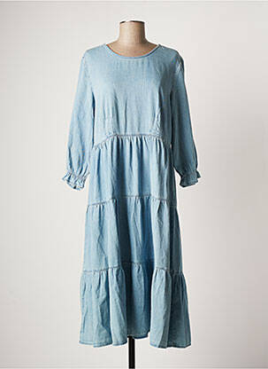 Robe mi-longue bleu CREAM pour femme