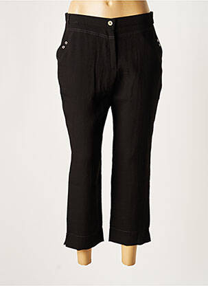 Pantalon 7/8 stretch taille normale noir CHRISTINE LAURE femme