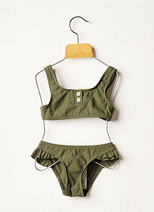 Maillot de bain 2 pièces stretch vert KIWI fille