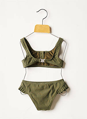 Maillot de bain 2 pièces stretch vert KIWI fille
