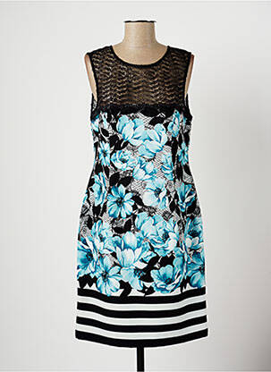 Robe mi-longue imprimé fleurs sans manche bleu MICHAELA LOUISA femme