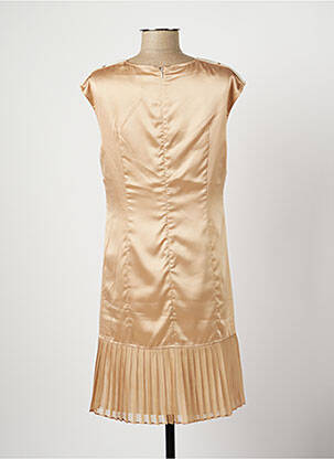 Robe mi-longue sans manche sans manche beige LESLIE femme