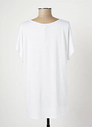 T-shirt coupe droite manches courtes blanc ELEONORA AMADEI femme