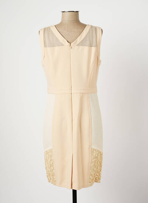 Robe mi-longue beige LESLIE pour femme