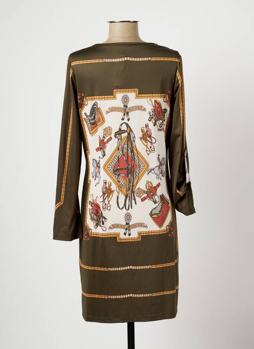 Robe mi-longue vert K-DESIGN pour femme