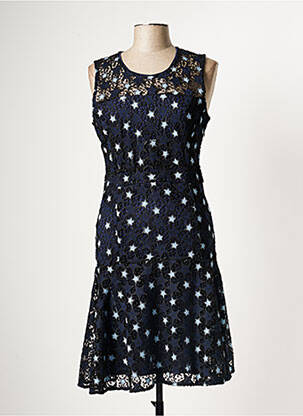 Robe mi-longue sans manche sans manche bleu LESLIE femme