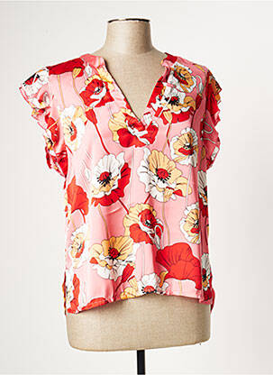 Top manches courtes manches courtes rose ELEONORA AMADEI femme