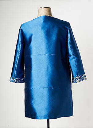 Veste casual col rond bleu ELEONORA AMADEI femme