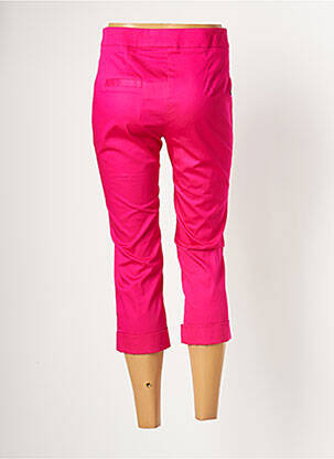 Pantacourt stretch taille normale rose ELEONORA AMADEI femme