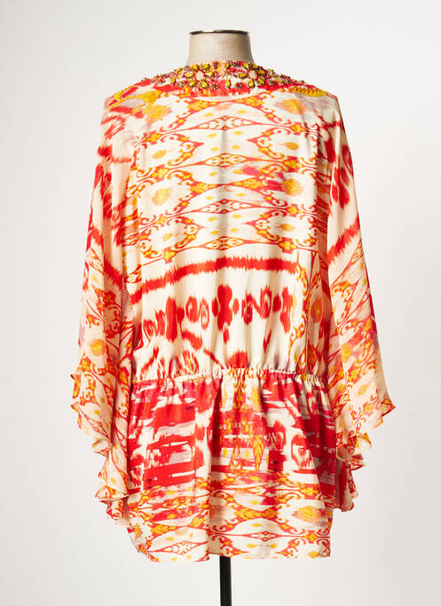 Tunique manches longues imprimé fantaisie orange ORNA FARHO femme