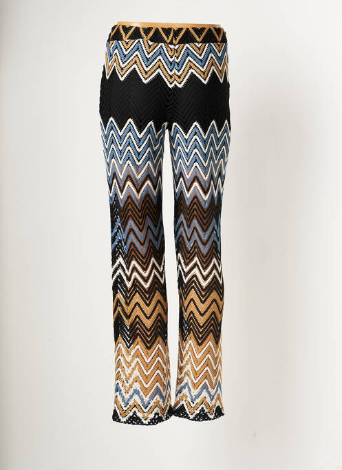 Pantalon droit stretch taille normale bleu K-DESIGN femme
