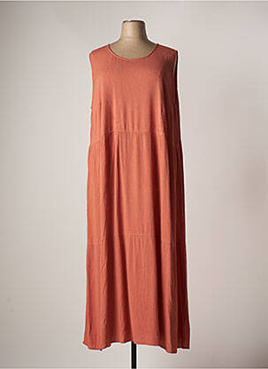 Robe longue orange CISO pour femme