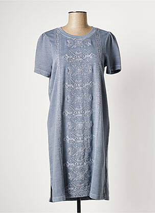 Robe mi-longue bleu INDI & COLD pour femme