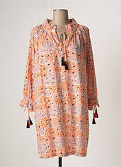 Robe courte orange STORIATIPIC pour femme seconde vue