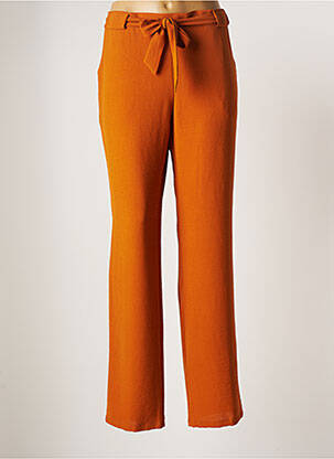 Pantalon droit orange TINTA STYLE pour femme