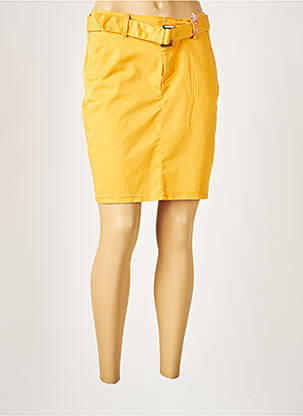Jupe courte orange KANOPE pour femme