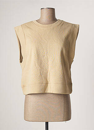 Sweat-shirt beige PIECES pour femme
