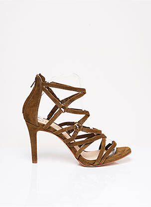 Sandales/nu pieds bout ouvert talon de 7 à 9cm vert UNISA femme