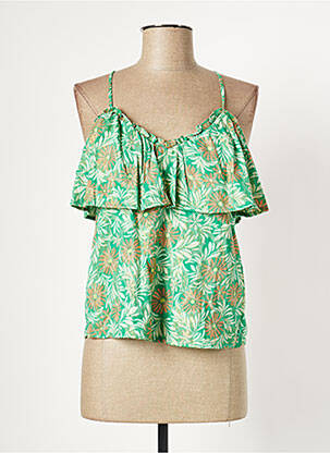 Top manches bretelles ajustables fines bretelles vert VERO MODA femme